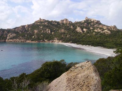 The beach of Roccapina - notice the famous Lion!